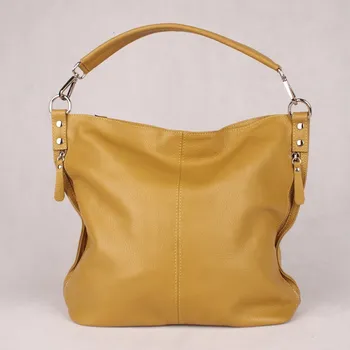 Kabelka Kožená hořčicová kabelka na rameno i crossbody 7733