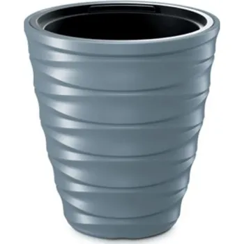 Květináč PROSPERPLAST Květináč - FREZE, nízký Průměr: 38,3 cm, Barva: světle šedá