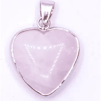 Přívěsek Milujeme Kameny Růženín - přívěsek srdce v kovu 366764