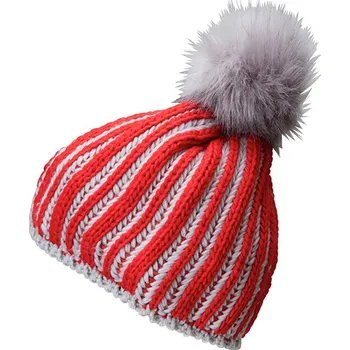 Čepice Daiber - čepice Čepice Ladies Winter Hat Barva: Červená světlá - Stříbrná