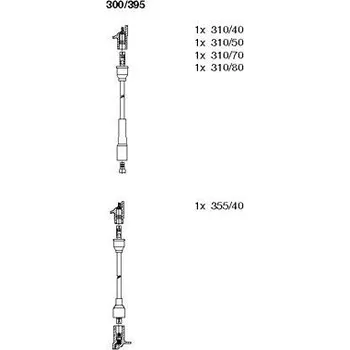 Zapalovací kabel Sada kabelů pro zapalování, , 1612493, BREMI, 300/395