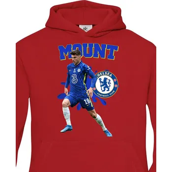 Chlapecká mikina Dětská mikina Mason Mount, Barva Červená, Velikost 110-116, Canvas Dětská mikina Bezvatriko.cz 2043