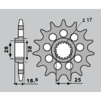 Řetězová sada pro motocykl CHT řetězové kolo přední 2078 16 BMW F 650/800 GS/R08-18, F 700/750/850 GS 13-22, APRILIA ETV 1000 CAPONORD 01-08, RSV 1000 MILE 98-03 (CHT řetězové kolo přední 2078 16 BMW F 650/800 GS/R08-18, F 700/750/850 GS 13-22, APRILIA ETV 1000 CAPONORD 01-08, RSV)