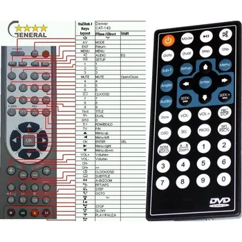 Dálkový ovladač DENVER CAT-140 - kompatibilní značkový dálkový ovladač General