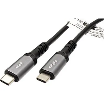 Datový kabel Value USB4 40Gbps kabel USB C(M) - USB C(M), PD 240W, 1m, černý - 11.99.9086