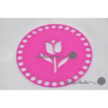 Víko/dno na košík 14,5cm - tulipán růžová