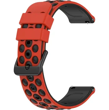 Řemínek na hodinky Silikonový řemínek na hodinky 22 mm červeno černý
