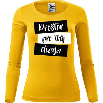 Dámské tričko Dámské tričko s dlouhým rukávem s vlastním potiskem Barva: Khaki, Velikost: L