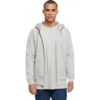 Pánská mikina Heavy zipová mikina Build Your Brand s kapucí, dvěmi kapsami Barva: Light Asphalt, Velikost: 5XL BY012
