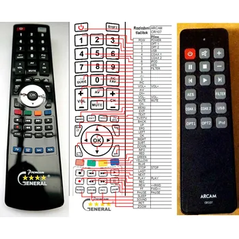 Dálkový ovladač ARCAM CR107 - kompatibilní značkový dálkový ovladač General