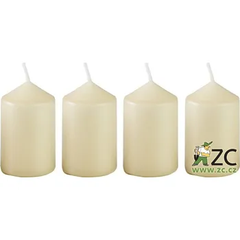 Bony adventní svíčka slonovinová, 4 ks Velikost - svíčky: 40 x 65 mm