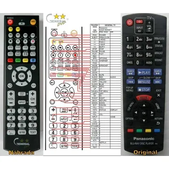 Dálkový ovladač PANASONIC N2QAYB000877 - kompatibilní značkový dálkový ovladač General