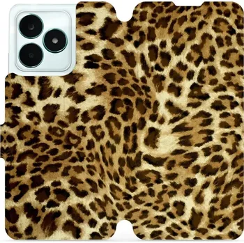 Pouzdro na mobilní telefon Flipové pouzdro Mobiwear - Realme C51 - VA33P Leopardí vzor (Knížkové flip pouzdro, obal, kryt na mobil Realme C51 - VA33P Leopardí vzor, materiál Umělá kůže + TPU - ochrana 360°, stojánek, silikonová vanička, magnetické zavírání)