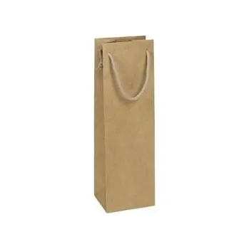 Nákupní taška Papírová taška na víno hnědá Siena 110x90x360 mm