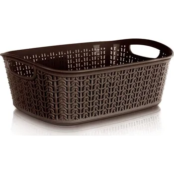 Úložný box Brilanz Ratanový košík 26,5 x 20 x 9,5 cm 3 l hnědý