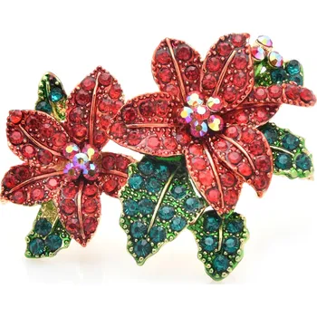 Brož B-TOP Květinová brož Vánoční hvězda