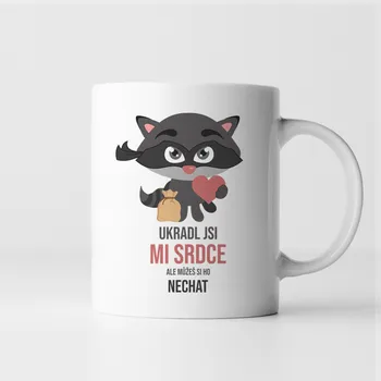 Žertovný předmět Ukradl jsi mi srdce, ale můžeš si ho nechat&nbsp;- hrnek