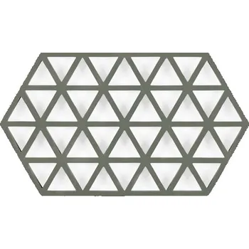 Hrnec Silikonová podložka pod horké TRIANGLES Olive green - ZONE DENMARK (Podložka pod hrnec TRIANGLES, Olivově zelená - ZONE DENMARK)