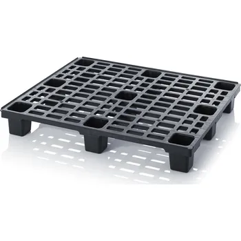 paleta ESD lehké palety s bezpečnostním okrajem 120 x 100 x 15,7 cm - Dopravní černá - materiál: ESD PP - ESD LP 1210