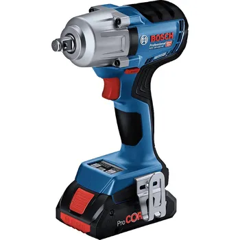 Bosch Professional GDS 18V-450 HC (2x PC 4,0Ah, L-BOXX), 06019K4002 aku rázový utahovák, 450 Nm, 18 V, Li-Ion, vč. 2x aku, vč. nabíječky, vč. Bluetooth modulu