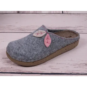 Dámské pantofle Pantofle papuče bačkory Inblu ED13-018 šedé s lístky velikost: 37