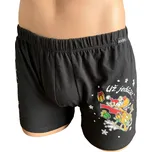 Boxerky pánské vánoční Andrie PS 5779 Sob černé Barva: černá, Velikost: 2XL