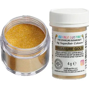 Potravinářské barvivo Sugarflair - GLITTER TREASURE GOLD 4g - prachový lesk
