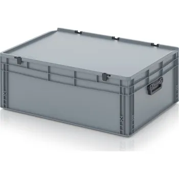 paleta Euro přepravky kufry 2GS 80 x 60 x 33,5 cm - Stříbrošedá - materiál: PP - ED 86/32 HG 2G