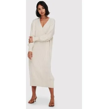 Dámské šaty ONLY Úpletové šaty New Tessa 15236372 Béžová Regular Fit M