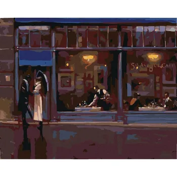 Diamondi Diamantové malování - V NOCI PŘED RESTAURACÍ Rozměr: 40x50 cm, Rámování: bez rámu a bez vypnutí plátna