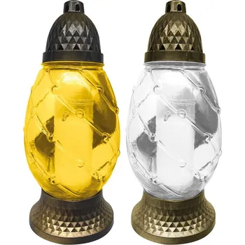 Svíčka Hřbitovní sklo 27cm vklad 110g 32h. v mixu barev 534 gram