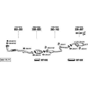 Katalyzátor katalyzátor výroba AS/BM Bosal 99-855A