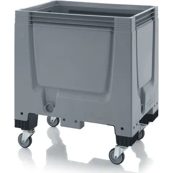 paleta Big boxy uzavřené 80 x 60 x 93 cm, 4 kolečka - Stříbrošedá - materiál: 1 A nový materiál HD-PE - BBG 86R