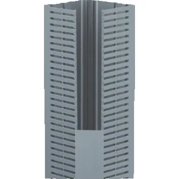 Racková skříň CWD4LG6 Vázací kanál rohový, š. 135,7mm, h. 115,7mm, d. 1830mm, bez víčka, šedý