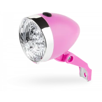 Cyklosvítilna Le Grand Světlo přední SUNLIGHT II 3x led 4 bat.AAA růžová