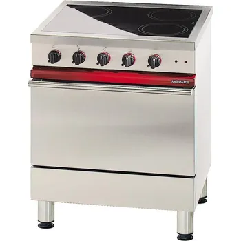 Sporák Société Industrielle de Lacanche SPORÁK SKLOKERAMICKÝ CE 741 VTR - 4 PLOTNY, EL. TROUBA PRO GN 1/1 + GRIL