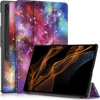 Pouzdro na tablet Print chytré zavírací pouzdro na Samsung Galaxy Tab S9 Ultra/Tab S10 Ultra - vesmír