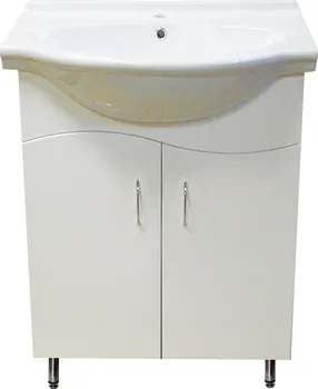 Koupelnový nábytek Koupelnová skříňka s keramickým umyvadlem Volta 55 ZV bílá