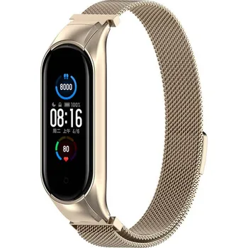 Příslušenství k chytrým hodinkám Celokovový řemínek pro chytré hodinky Xiaomi Mi Band 7 - zlatý