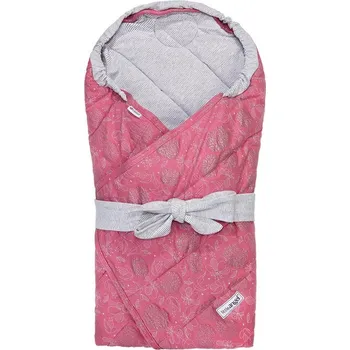 Zavinovačka Little Angel Zavinovačka multifunkční prošev Outlast® - růžová lesk kytky/pruh bílošedý melír