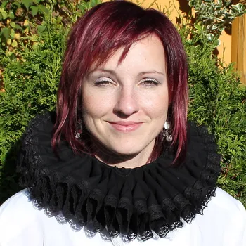 Karnevalový doplněk Lencera Okruží s krajkou ČERNÉ