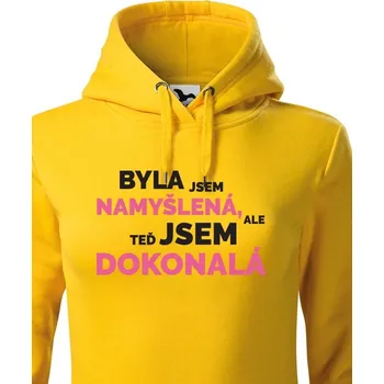 Dámská mikina Dámska mikina- Byla jsem namyšlená, ale teď jsem dokonalá, Barva Žlutá, Velikost XL, Canvas Dámská mikina Bezvatriko.cz 1