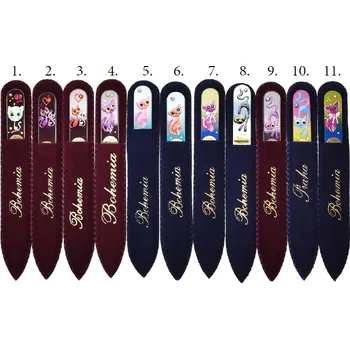 Pilníček na nehty 110 mm zdobený křišťály Swarovski Elements®, dekor Kočka č. 6