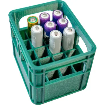 Úložný box PIX Originální organizér na tužkové baterie AAA - přepravka - zelená NV-001-AAA