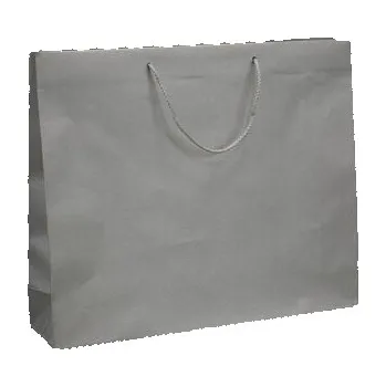 Papírová taška Silver 540x140x450 mm s pletenou šňůrkou