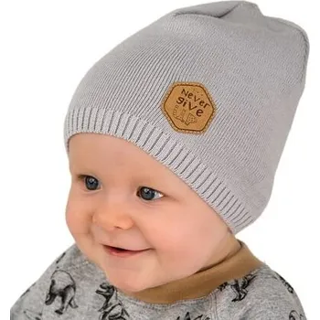 Kojenecká čepice přechodová přízová čepice pro batolata velikost 48-50