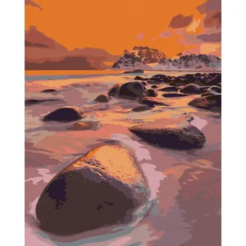 Diamondi Diamantové malování - VELKOLEPÉ SVĚTLO PŘI SNĚHOVÉ BOUŘI Rozměr: 40x50 cm, Rámování: vypnuté plátno na rám