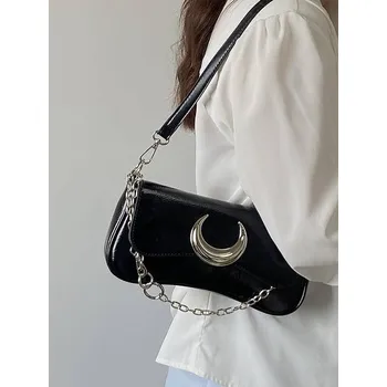 Kabelka Malá kožená kabelka - Černá