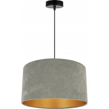 Závěsné svítidlo Mediolan, 1x olivové/zlaté textilní stínítko, (fi 35cm)