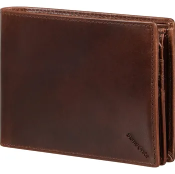 Peněženka Samsonite Veggy SLG pánská kožená peněženka 144477, Barva: Dark Brown 1251